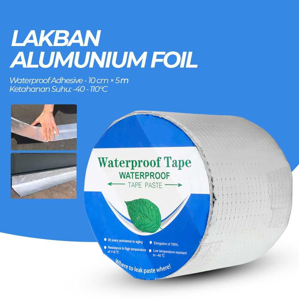 Lakban Aluminum Foill Waterproof Adhesive 10 cm x 5 m - - LS549 - Silver