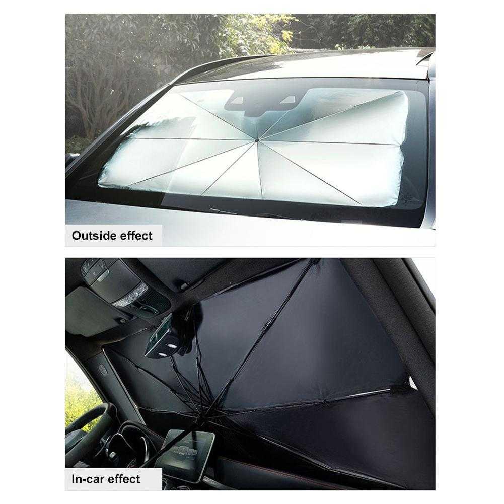 Sun Shade Cover Kaca Mobil Pelindung Matahari UV 145x79cm - TH79 - Black