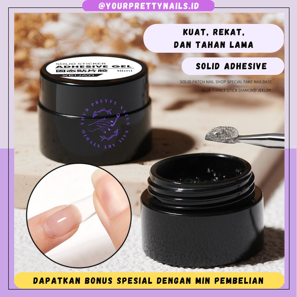 XEIJAYI ADHESIVE SOLID GEL / SOLID ADHESIVE NAIL TIP GLUE GEL / ALAT NAIL ART GEL EXTENSION / LEM KU