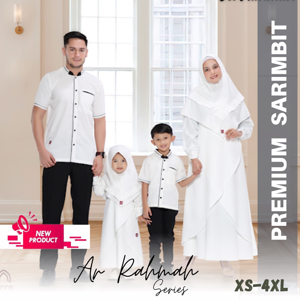 Arra Sarimbit Keluarga 2023 Lebaran Premium Series Ar Rahmah Putih By Arra  Baju Couple Keluarga Leb