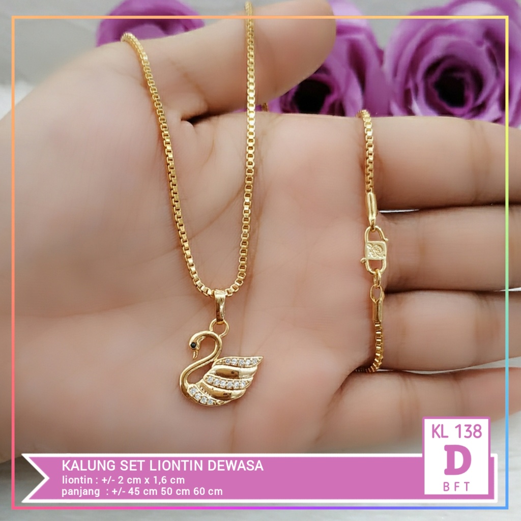 Kalung xuping kalung dewasa itali liontin love perhiasan lapis emas gold KL 138