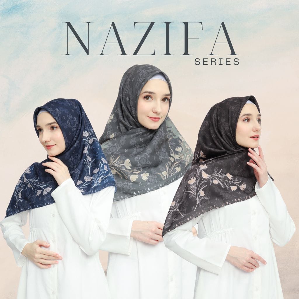 Nazifa Edition Vilneria Scarf | Kerudung Printing Motif Voal Ultrafine Hijab Murah