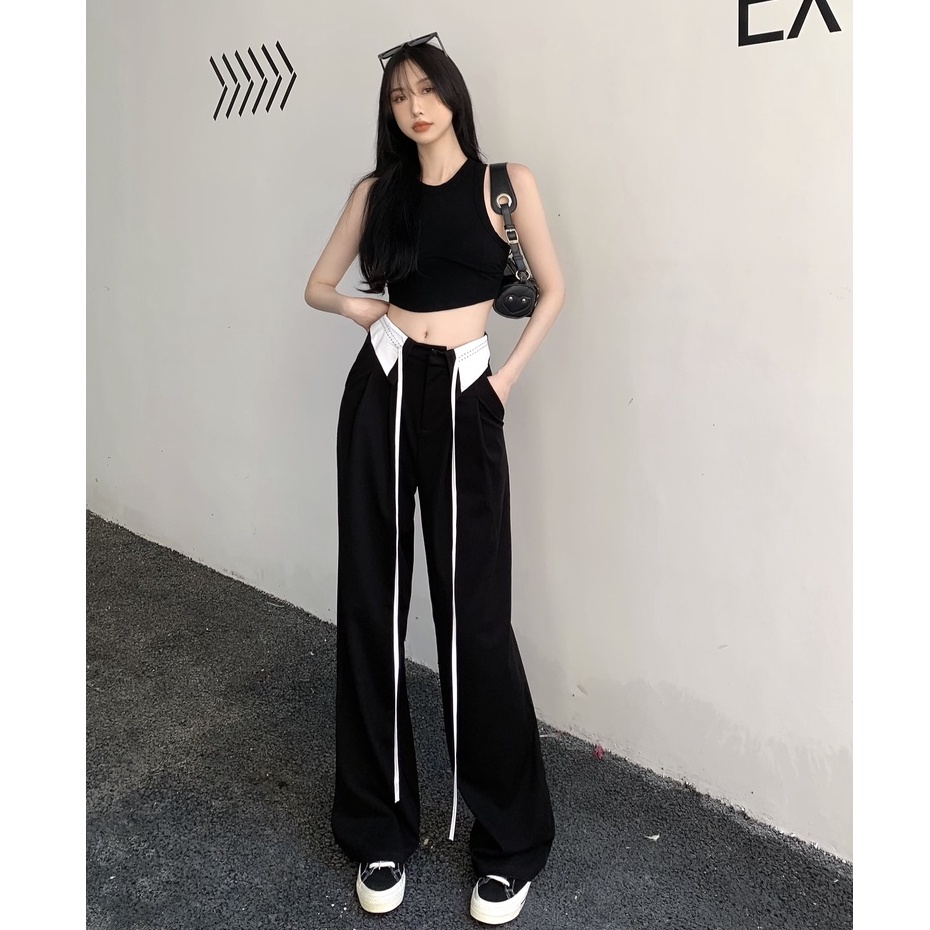 Korean Style Celana Kulot Wanita Terbaru Kekinian celana kulot wanita panjang import Loose Highwaist Pants