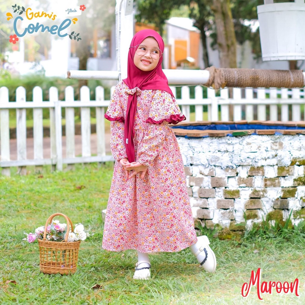 Afsheenastore Gamis Anak Comel gamis anak Set Hijab