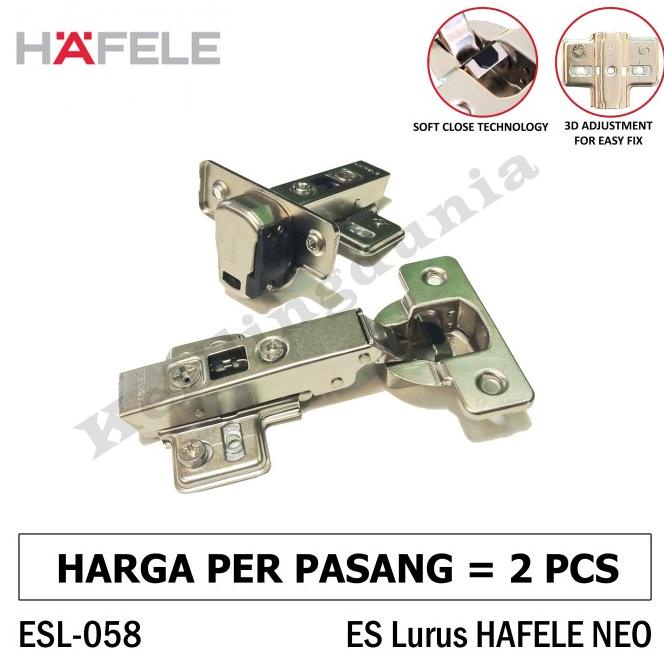 Engsel Sendok Hafele Neo 21 Lurus Softclose Clipon Slowmotion Hidrolik