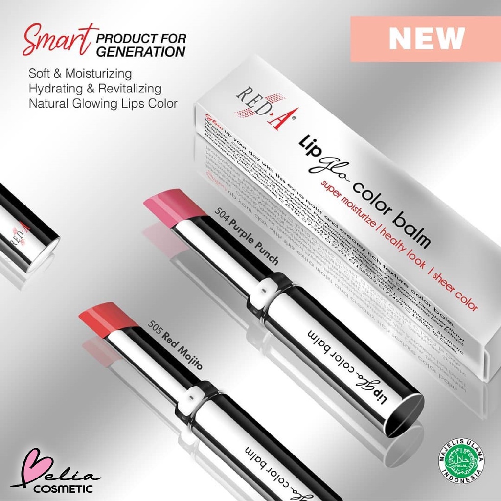 ❤ BELIA ❤ Red-A Lip Glo Color Balm 3 in 1 - LIPBALM, LIPGLOSS &amp; LIPSTICK | Super moisturize | Healthy look | Sheer Color | BPOM