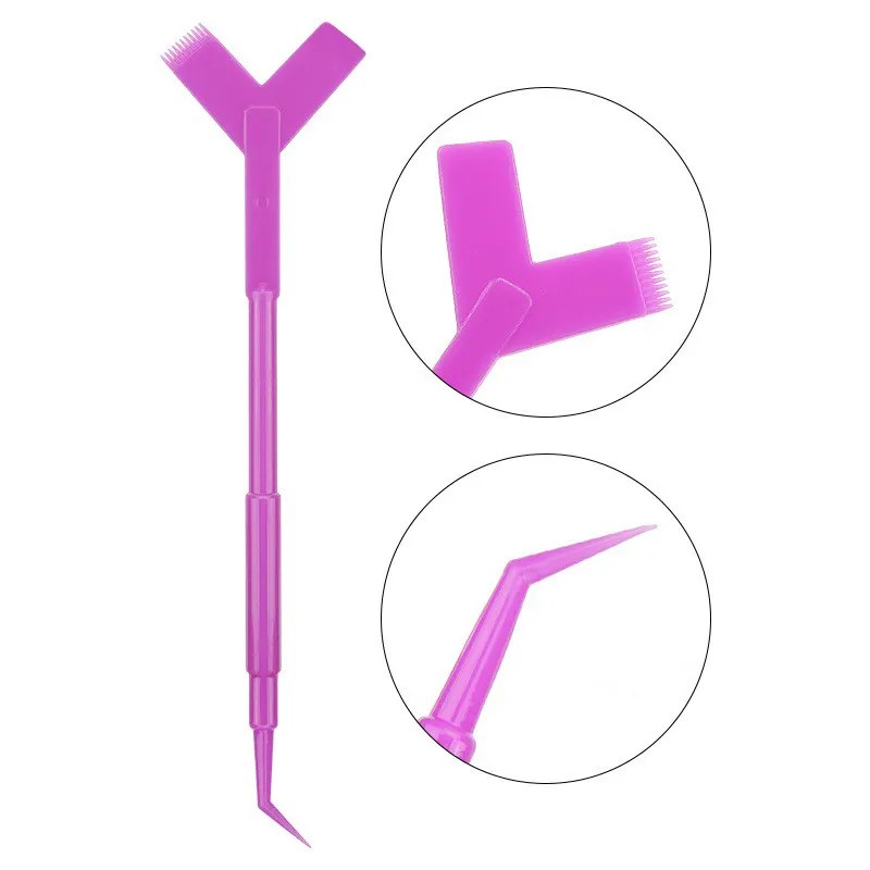 MMM Alat pengeriting bulu mata 2in1 Spatula Lashlift bentuk Y untuk mengeritingkan bulu mata 1Pcs