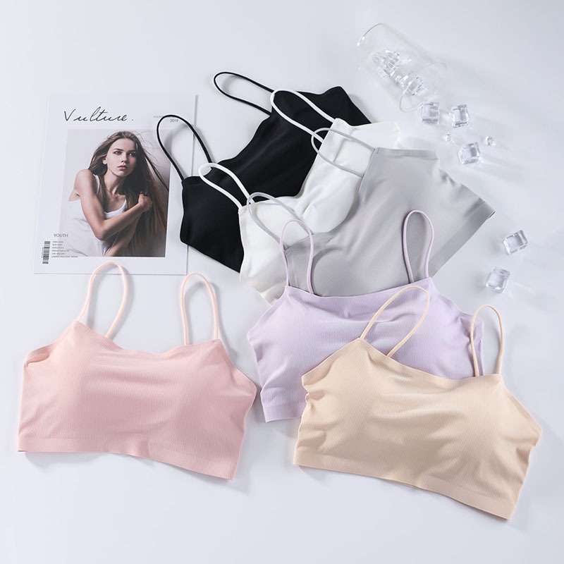 MMM Bra Wanita 6614 BH Crop Top Korea Pakaian Dalam Wanita Bra Fashion Tali Kecil Cup Import Jaring