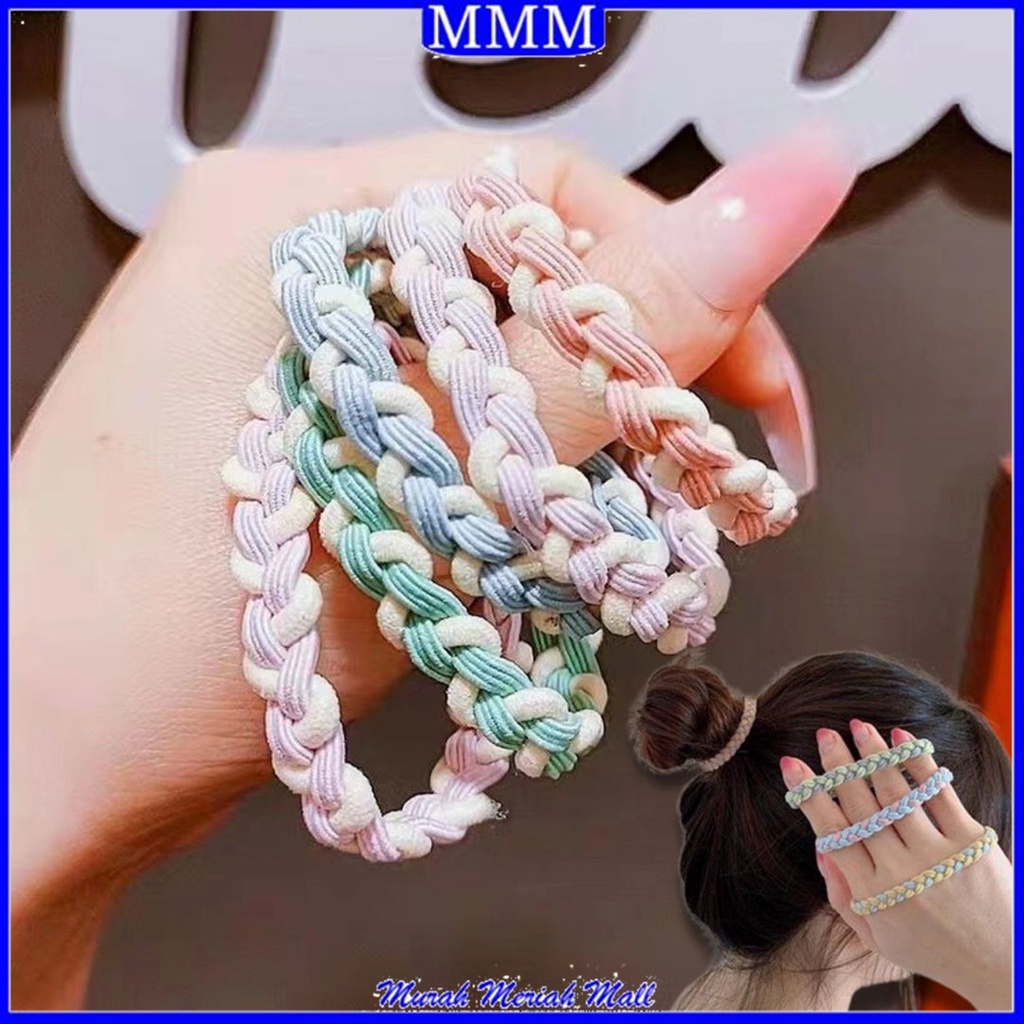 MMM Ikat Rambut Wanita Kepang Elastis Model Gelang Kunciran Rambut Fashion Korea Hair Accessories Murah Import