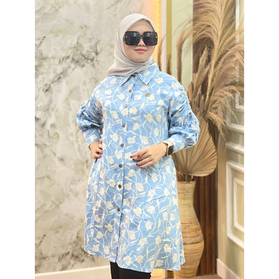 KEMEJA TUNIK LINEN IMPORT/KEMEJA PREMIUM/KEMEJA WANITA LINEN/ATASAN WANITA