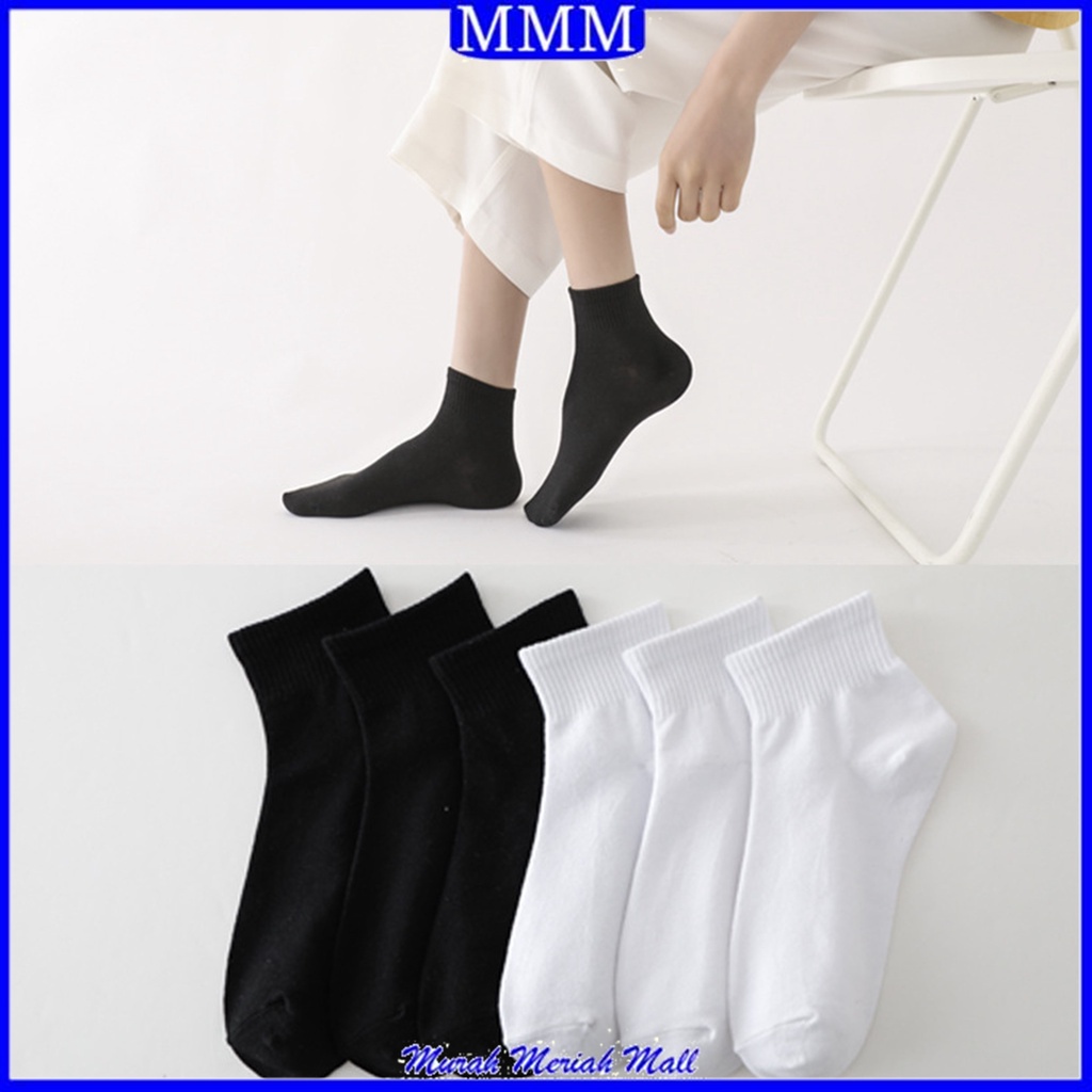 MMM Kaos Unisex 6671 Motif Polos Kaos Kaki Olahraga Atas Mata Kaki Pria Wanita Kekinian Import