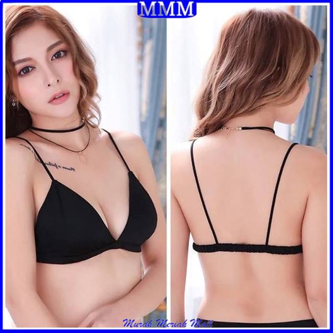 MMM Bra Wanita 6576 Cup Segitiga Tanpa Kawat Model Sexy Elastis Pakaian Dalam Wanita Murah Import