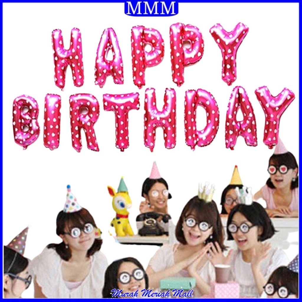 MMM Balon Foil Huruf Motif Love ±40cm Ballon Foil Abjad Alphabet Pink LOVE Balon Huruf Satuan ± 40 Cm Murah