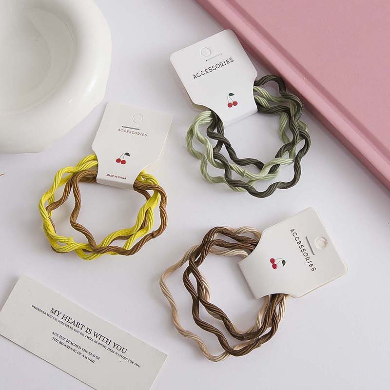 MMM Ikat Rambut Wanita Crinckle Elastis 4 in 1 Kunciran Rambut Karet Fashion Korea 4in1 Murah Import