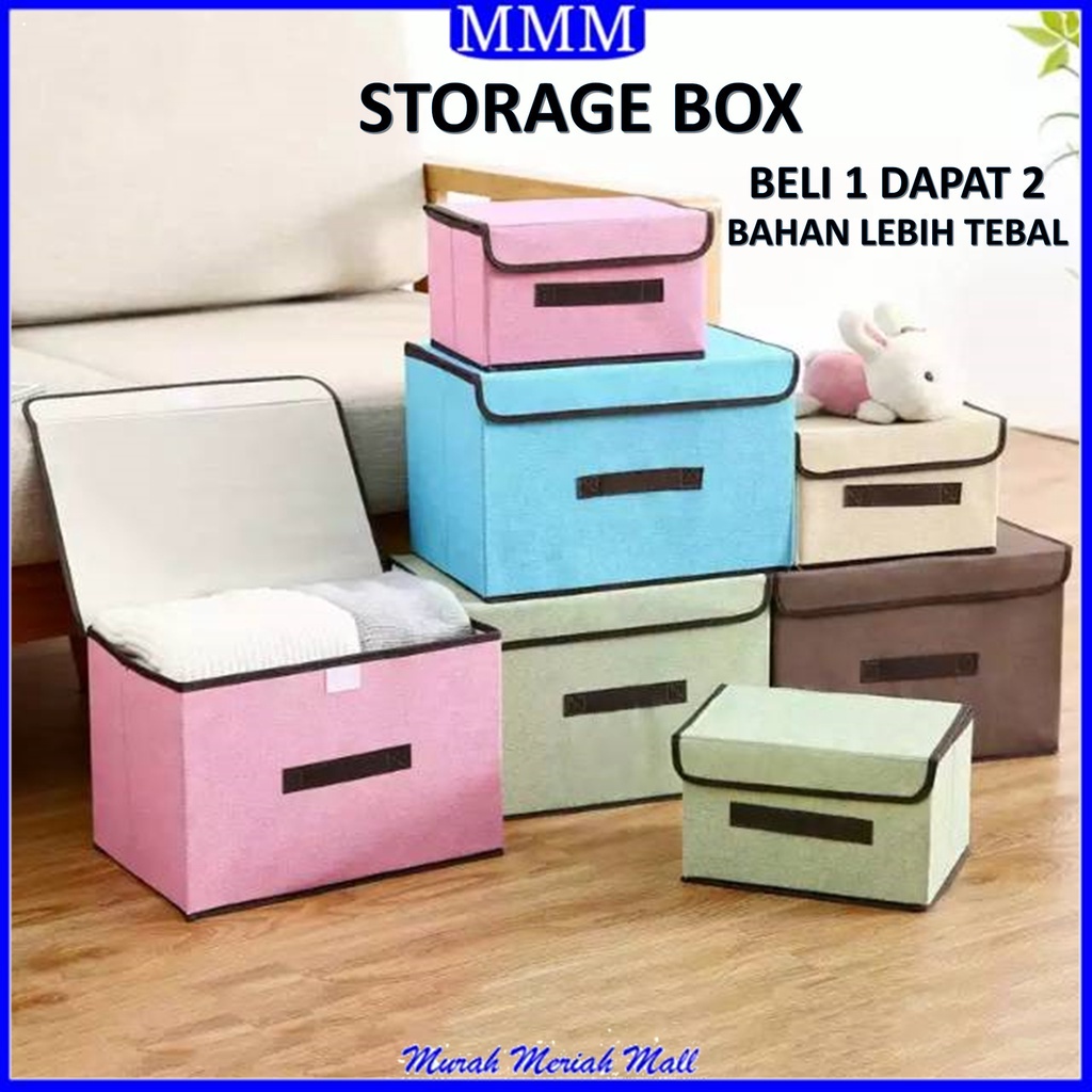 MMM Storage Bag 2 IN 1 Tempat Penyimpanan Serbaguna Kotak Pakaian Box Organizer Rak Penyimpanan Multifungsi Murah Import