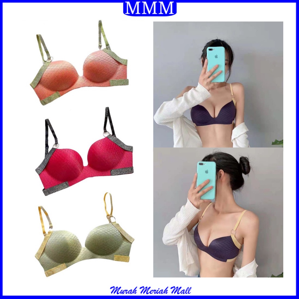 MMM Bra Fashion Tanpa Kawat Bra Fashion Kode 6427 Bra Sexy Import Bra All Size Gliter