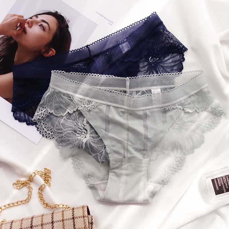 MMM Celana Dalam Wanita Renda 6438 Kolor Panties Sexy CD Segitiga Motif Lace Flower Murah Import