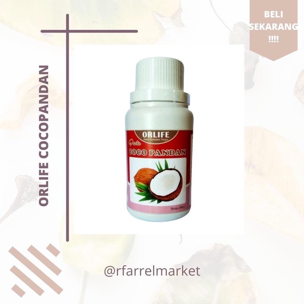 

✅rfarrelmarket - Pasta Rasa Cocopandan 100 Gram Orlife / orlife perisa cocopandan / kelapa / perisa minuman / makanan