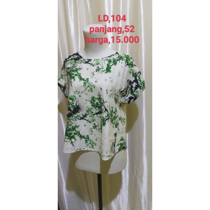 BLOUSE WANITA ATASAN WANITA LENGAN PENDEK/BAJU LENGAN PENDEK  BAJU WANITA MOTIF BUNGA/ BAJU MODREN /
