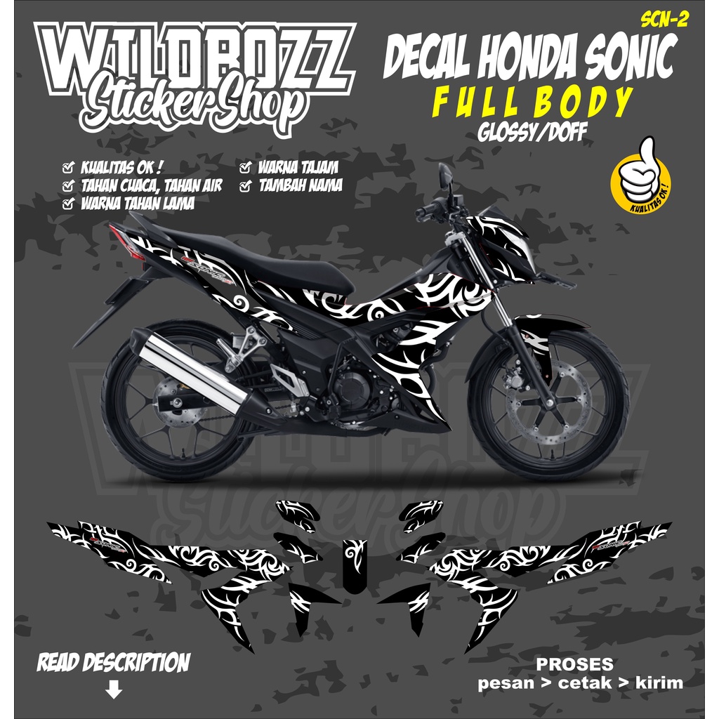 decal sonic full body black keren (snc-2) - WILDBOZZ STICKER -