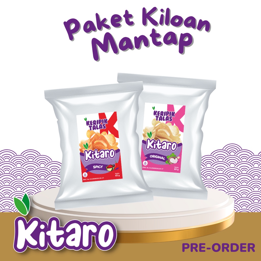 

Kitaro Chips Jumbo 400 g (Keripik Talas Premium) - Gluten Free dan Rendah Lemak