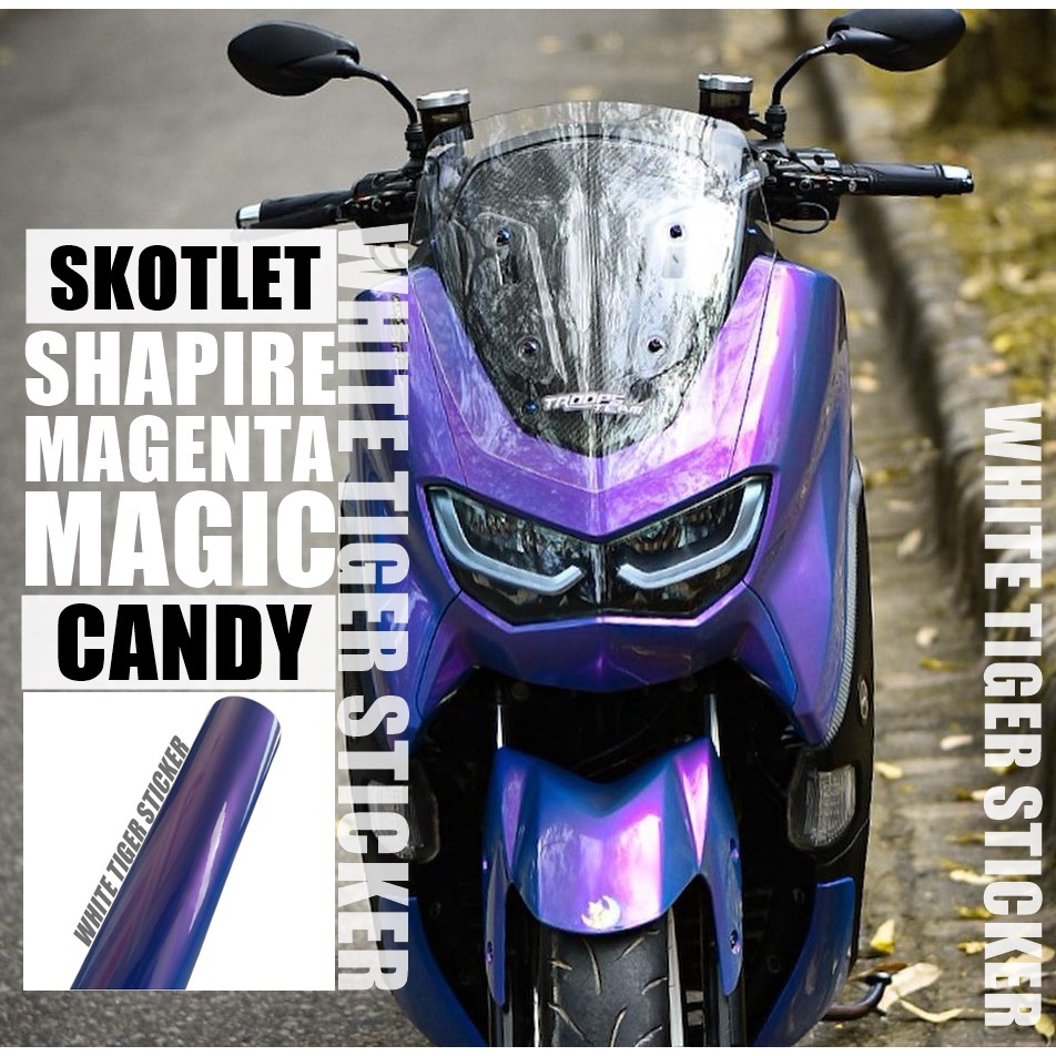 SKOTLET STIKER MOTOR BIRU LEMBAYUNG SKOTLET SHAPIRE MAGENTA MAGIC CANDY SKOTLET BIRU LEMBAYUNG UNGU
