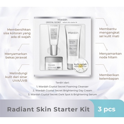 Wardah Crystal Secret Radiant Skin Starter Kit - Ukuran mini/ travel size