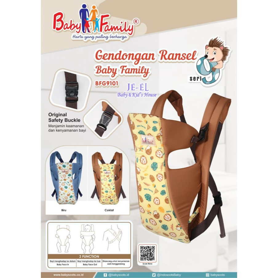 Baby Family Gendongan Ransel Seri 9 BFG 9101