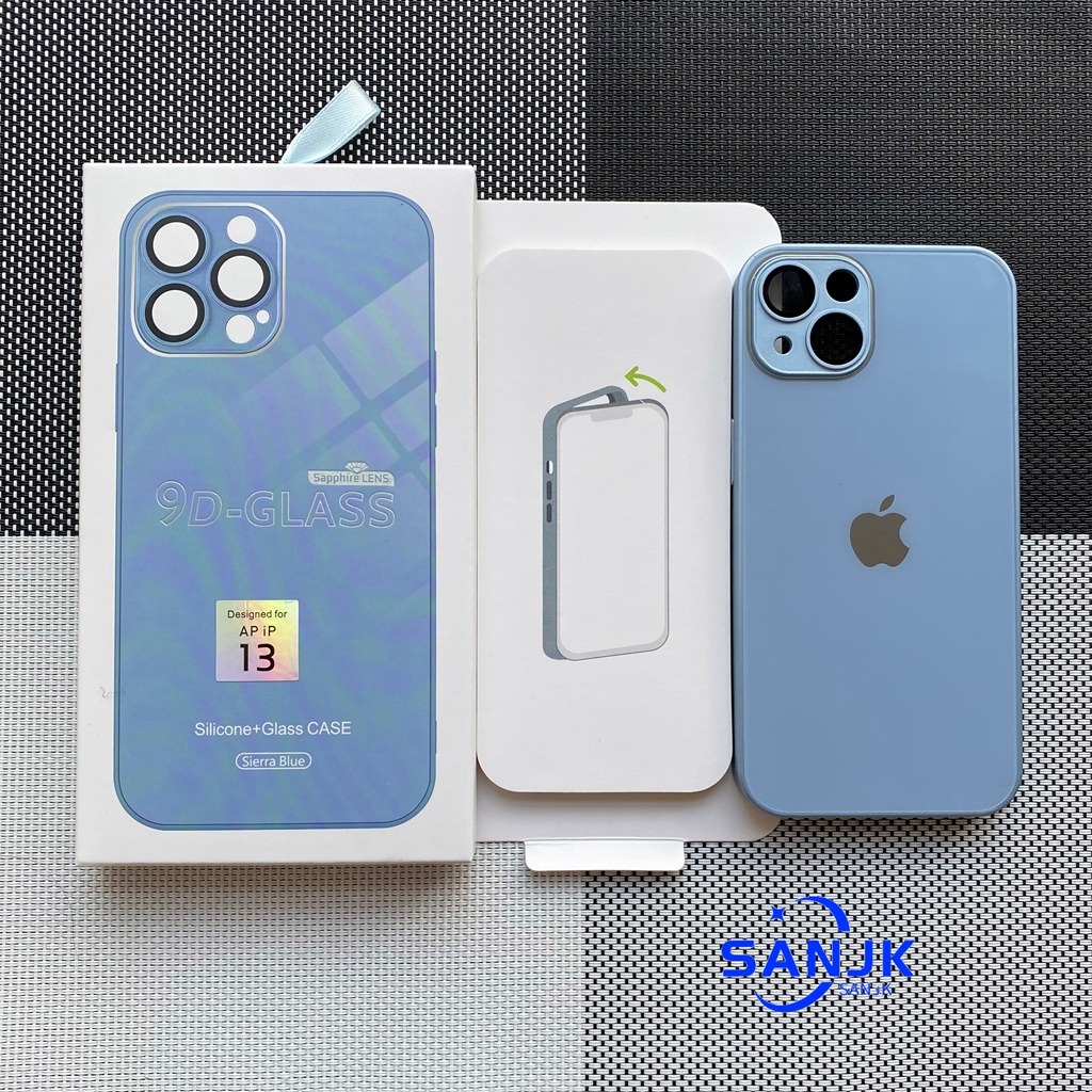 Casing Ponsel Kaca Tempered 9D Mewah Untuk 11 12 13 14 Pro Max Dengan Lensa Pelindung Kamera Shockproof 11 ProMax Square Edge Liquid Silicone Case
