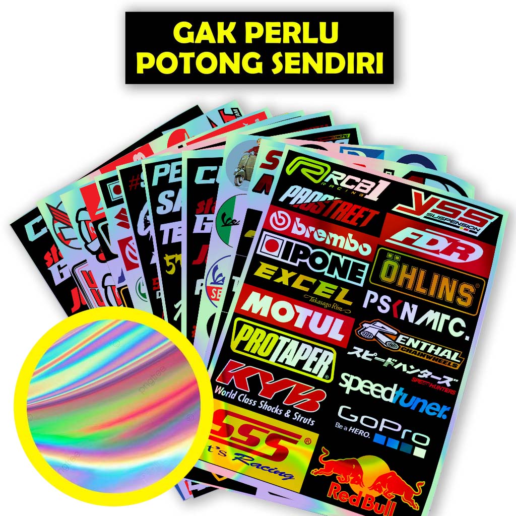 Stiker Hologram, Stiker Hologram Motor, Stiker Motor Hologram, Setiker Hologram (PACK)