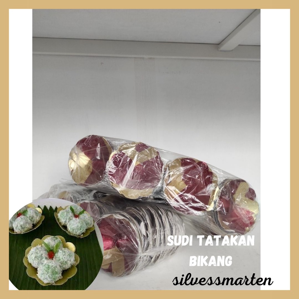 ✅ Sudi Bikang Kertas Kerucut Sudi Bikang Mawar Sudi Bikang Ambon Isi 200pcs || Tatakan Kue Bikang Mu