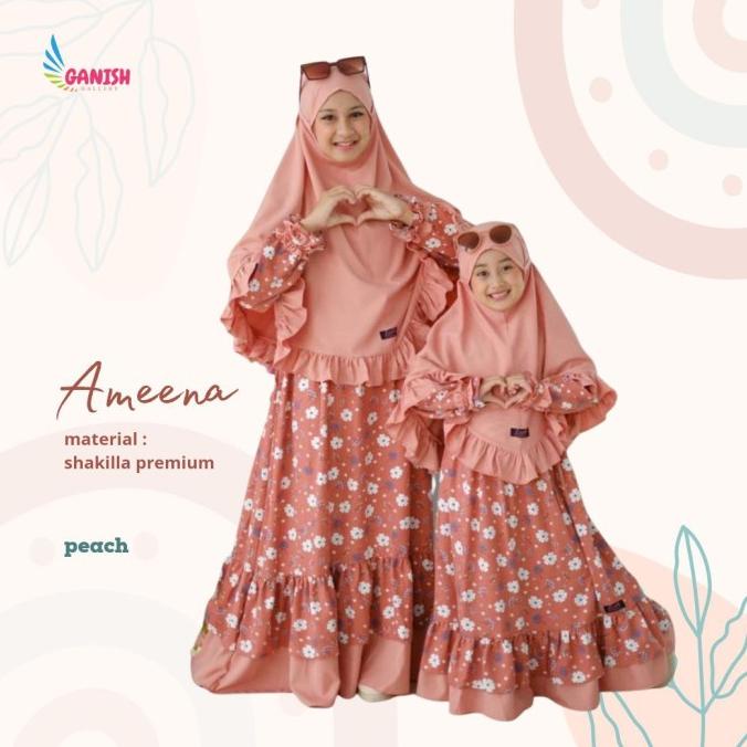 Gamis Anak Perempuan Baju Muslim Lebaran Remaja Couple 1 12 14 Tahun