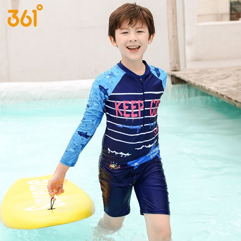 361 KIDS TWOPIECE pendek lengan panjang baju renang anak original premium