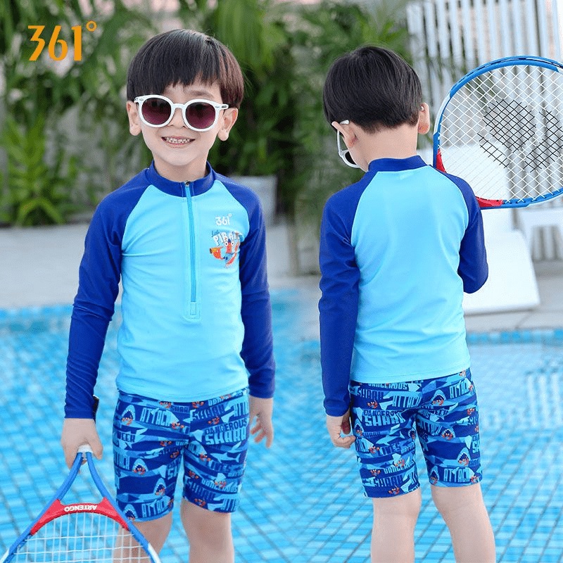 361 KIDS TWOPIECE pendek lengan panjang baju renang anak original premium