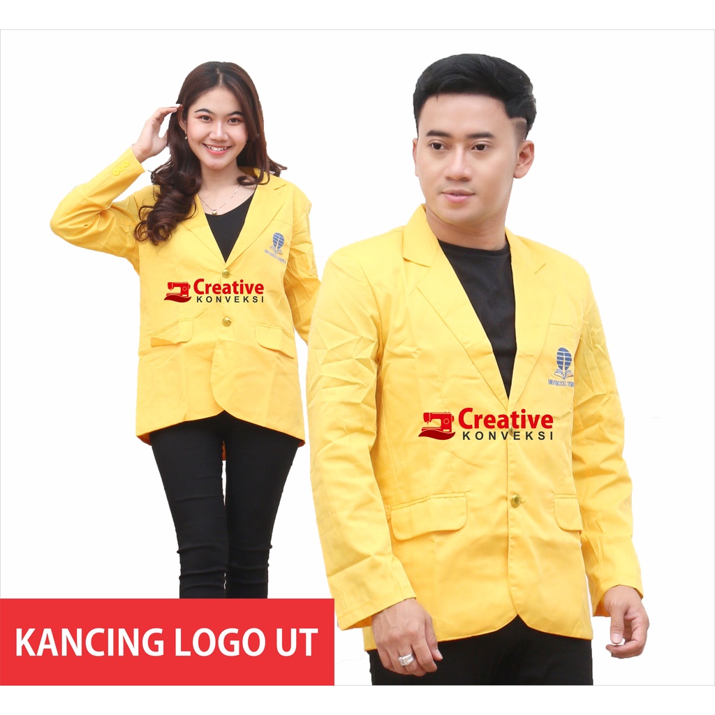 (BISA COD) READY STOCK JAS ALMAMATER UNIVERSITAS TERBUKA KANCING LOGO UT / ALMET UT