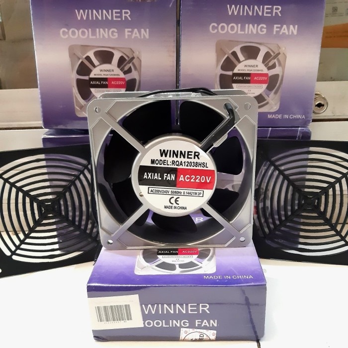 [HAEBOT] Kipas Pendingin AC Axial Fan 220VAC 120x120x38mm Winner Cooling Fan CNC Driver 3D Printer Komputer