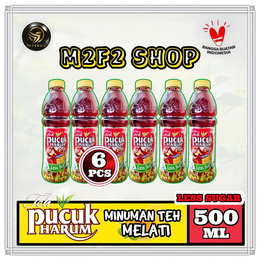 

Teh Pucuk Harum Less Sugar Botol Plastik Pet - 500 ml (Kemasan 6 Pcs)