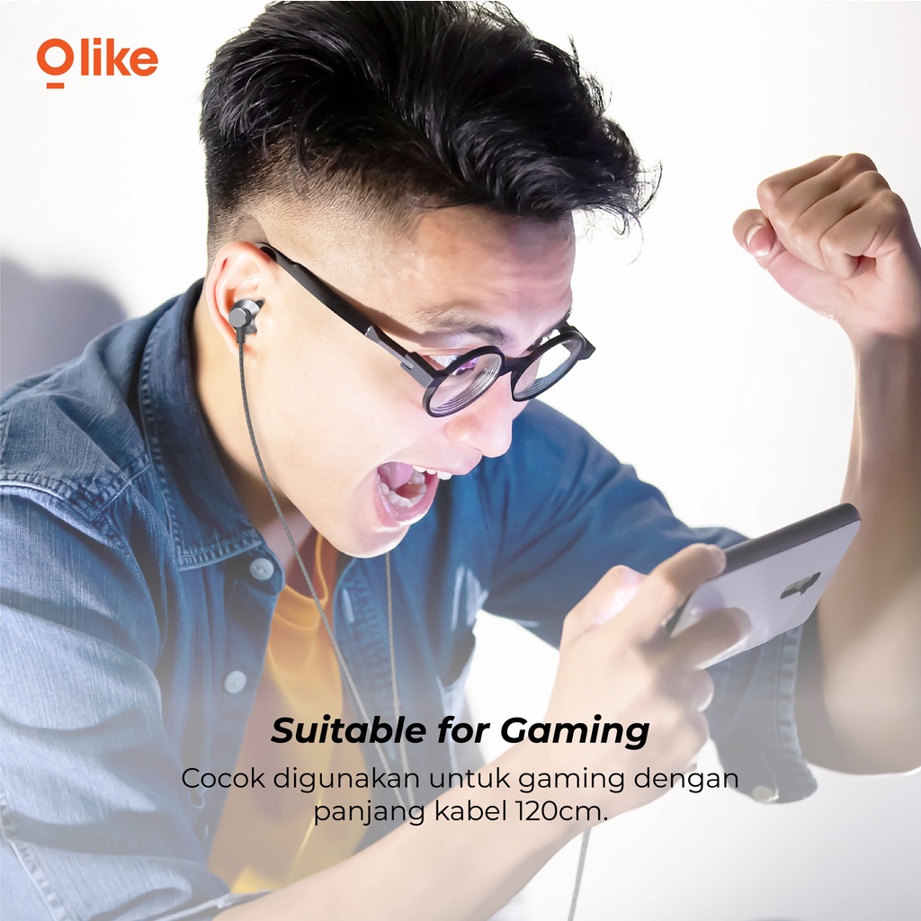 Olike Wired Earphone Game-on Clear Sound Gaming Headset E13 ORIGINAL BY.MINIGO