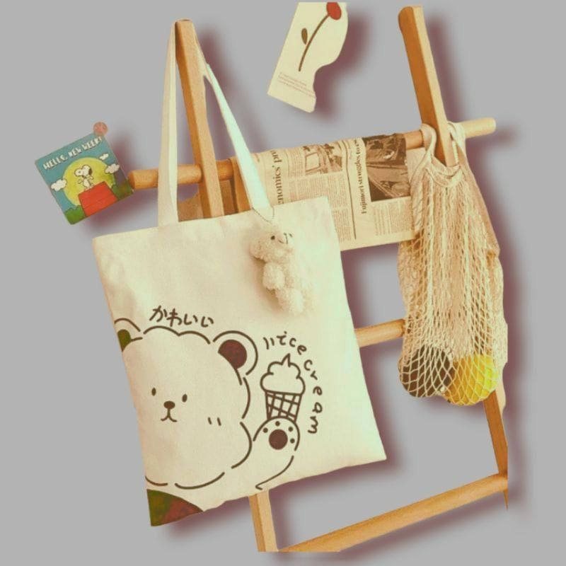 Totebag RESLETING Totebag PANDA 2 Tas Sekolah Tas LAPTOP