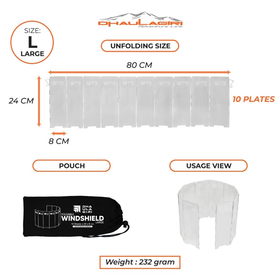 Pelindung Kompor Dhaulagiri Foldable Windshield