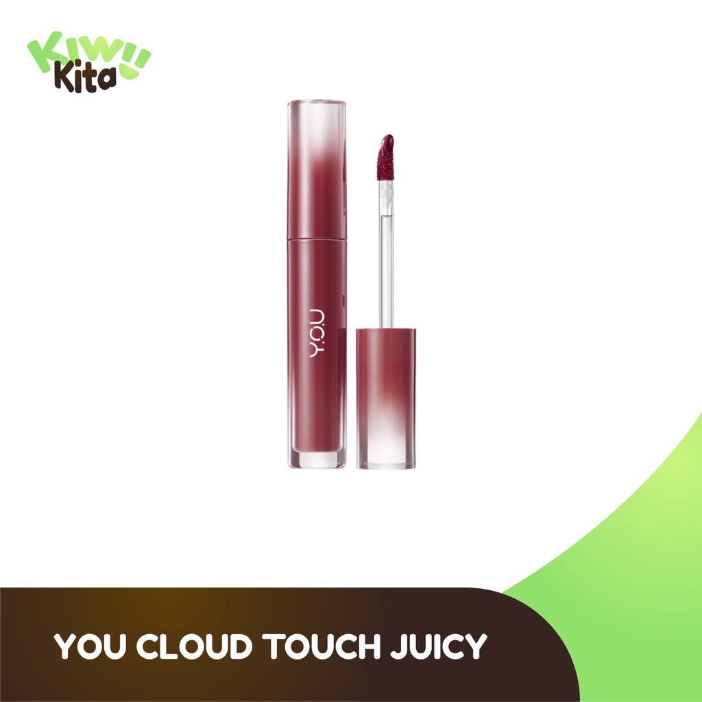 YOU Cloud Touch Juicy Tint | Healthy Glow Lips | Korean Style Liptint Gloss | Melembapkan Bibir | Lipstik with Ceramide