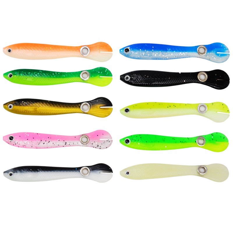 Umpan Casting Soft Lure Bentuk Ikan Ekor Berlubang Soft Bait Lure