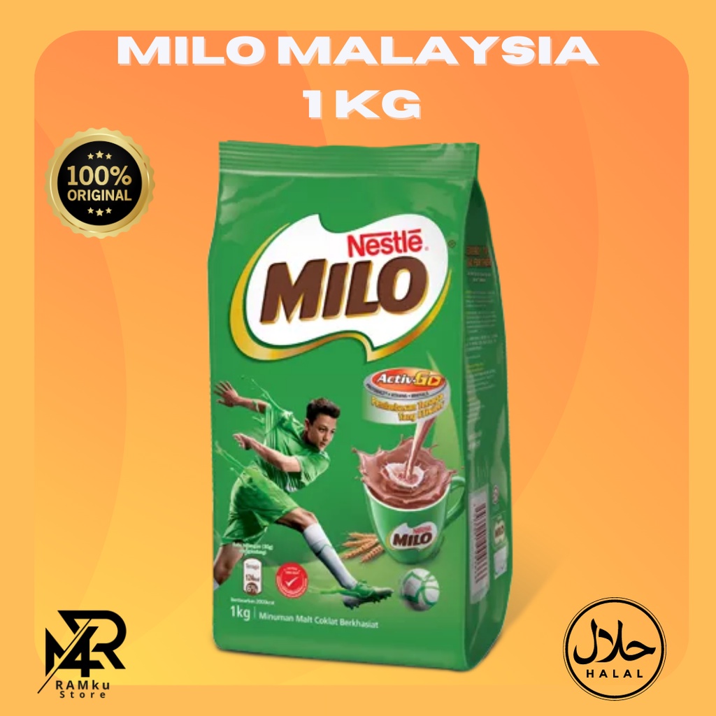 

Milo Malaysia 1kg original bubuk/Milo Chocolate Malt Powder