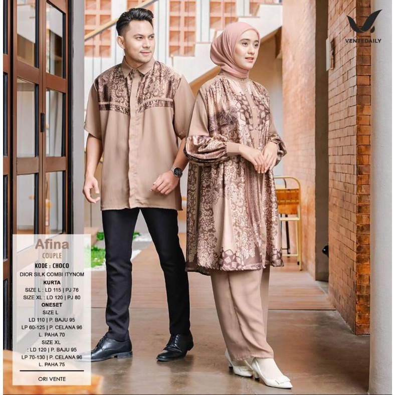 AFINA COUPLE BAJU SARIMBIT KELUARGA MOTIF DIOR SILK COMBI PREMIUM COUPLE KOKO TUNIK ORIGINAL BY VENT