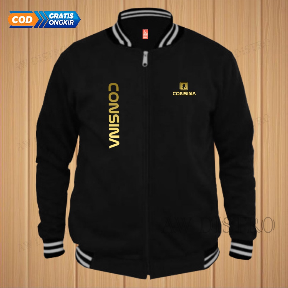 COD Jaket Baseball Varsity Distro Con Kirka Text Gold Premium Quality