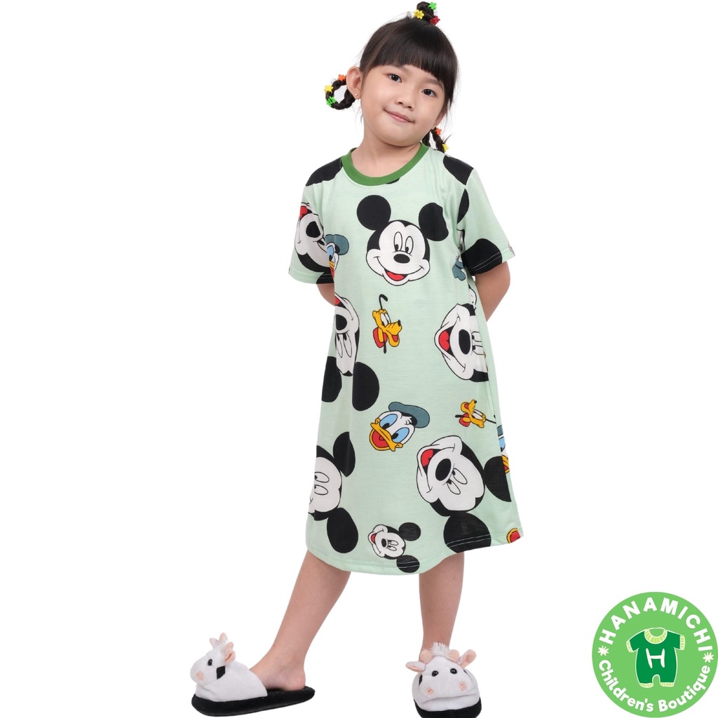 Hanamichi OMIRA Dress Anak Lengan Pendek Full Print