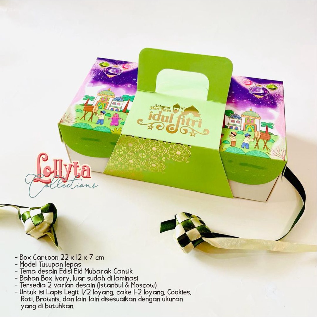 

Box Setengah loyang Box Cartoon uk. 22 x 12 x 7 cm EID / Idulfitri Cartoon