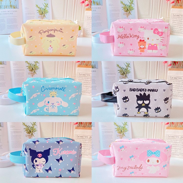 NAOMI - Cosmetic Pouch - Pouch Sanrio Serbaguna - Sanitary Bag - Kotak Tas Penyimpanan - Pouch Travel - Tempat Botol - Tempat Sabun