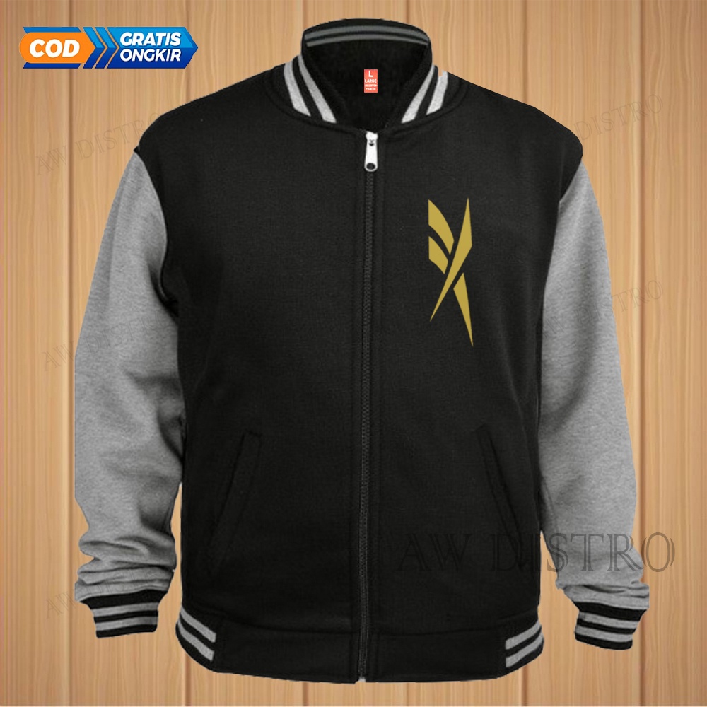 COD Jaket Baseball Varsity Distro Lorek Text Gold Premium Quality