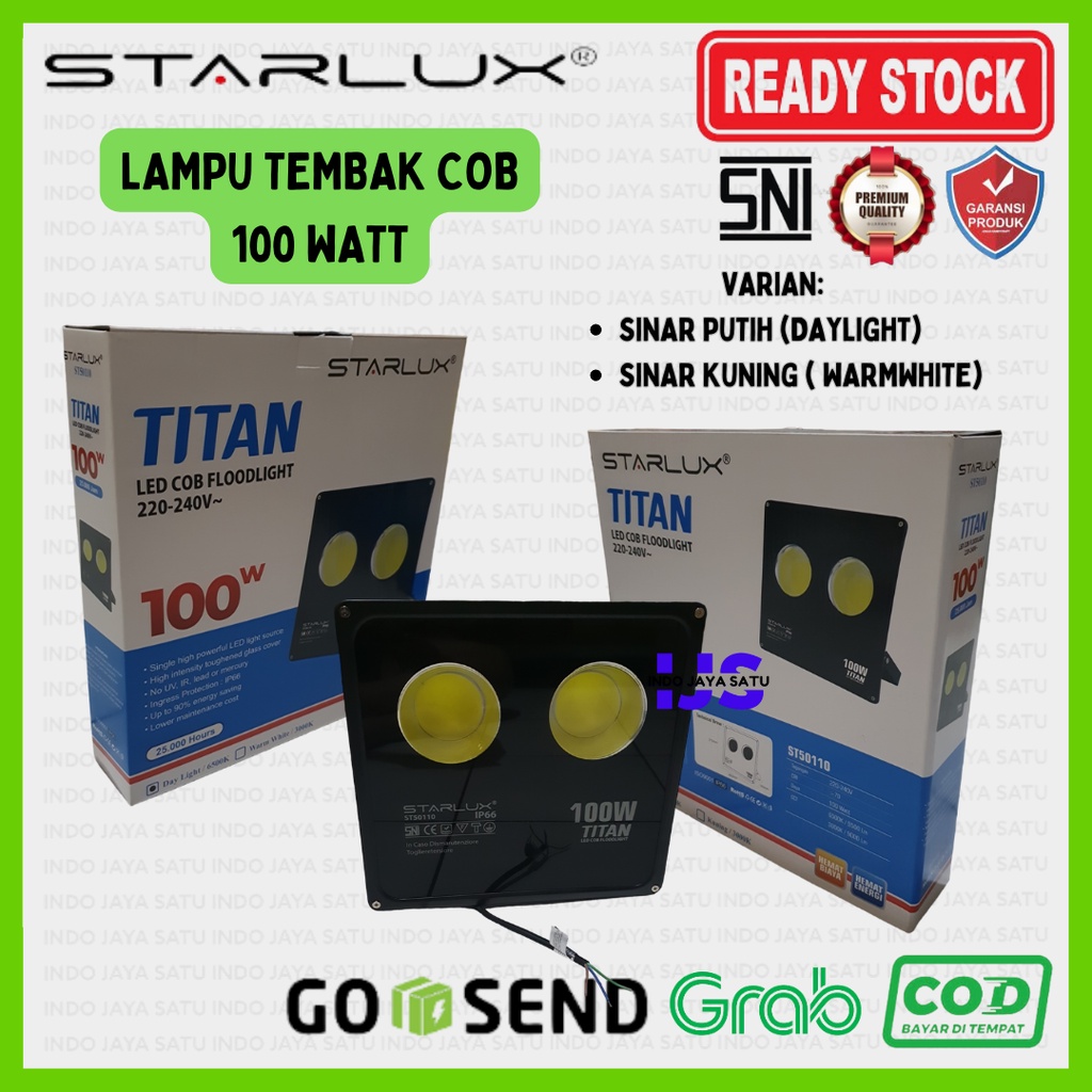 STARLUX Lampu Tembak Led COB 100W Flood Light 100 Watt Lampu Sorot COB 100 W